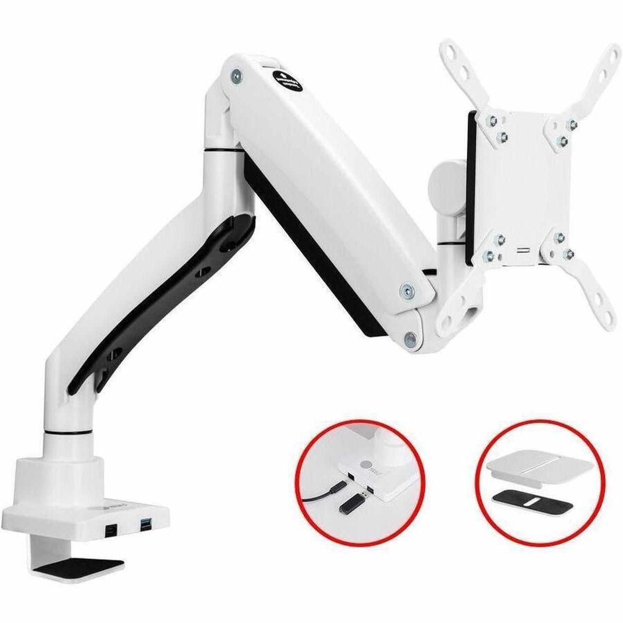 Alt view image 8 of 8 - SIIG Ultra Heavy Duty Single Monitor Arm Desk Mount, VESA 75/100/200mm