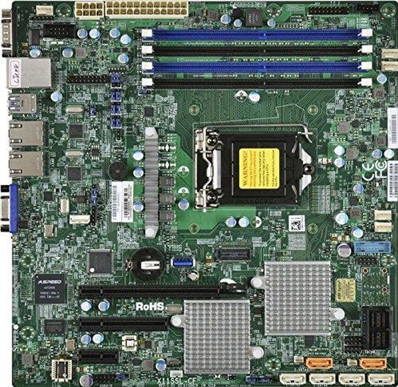 Alt view image 8 of 8 - SUPERMICRO X11SSL-CF-O Supermicro X11SSL-CF-O LGA1151 Intel C232 DDR4 SATA3 and SAS3 and USB3.0 V and 2GbE MicroATX Motherboard