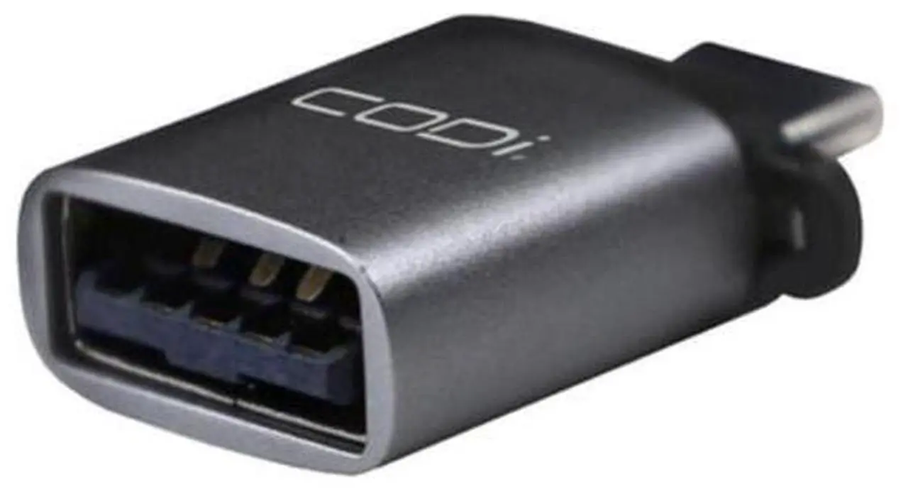 Alt view image 6 of 6 - CODi USB-C to USB-A Adapter w/ 10Gbps Data Transfer Speed - 1 x USB Type A - Female - 1 x USB Type C - Male - Space Gray