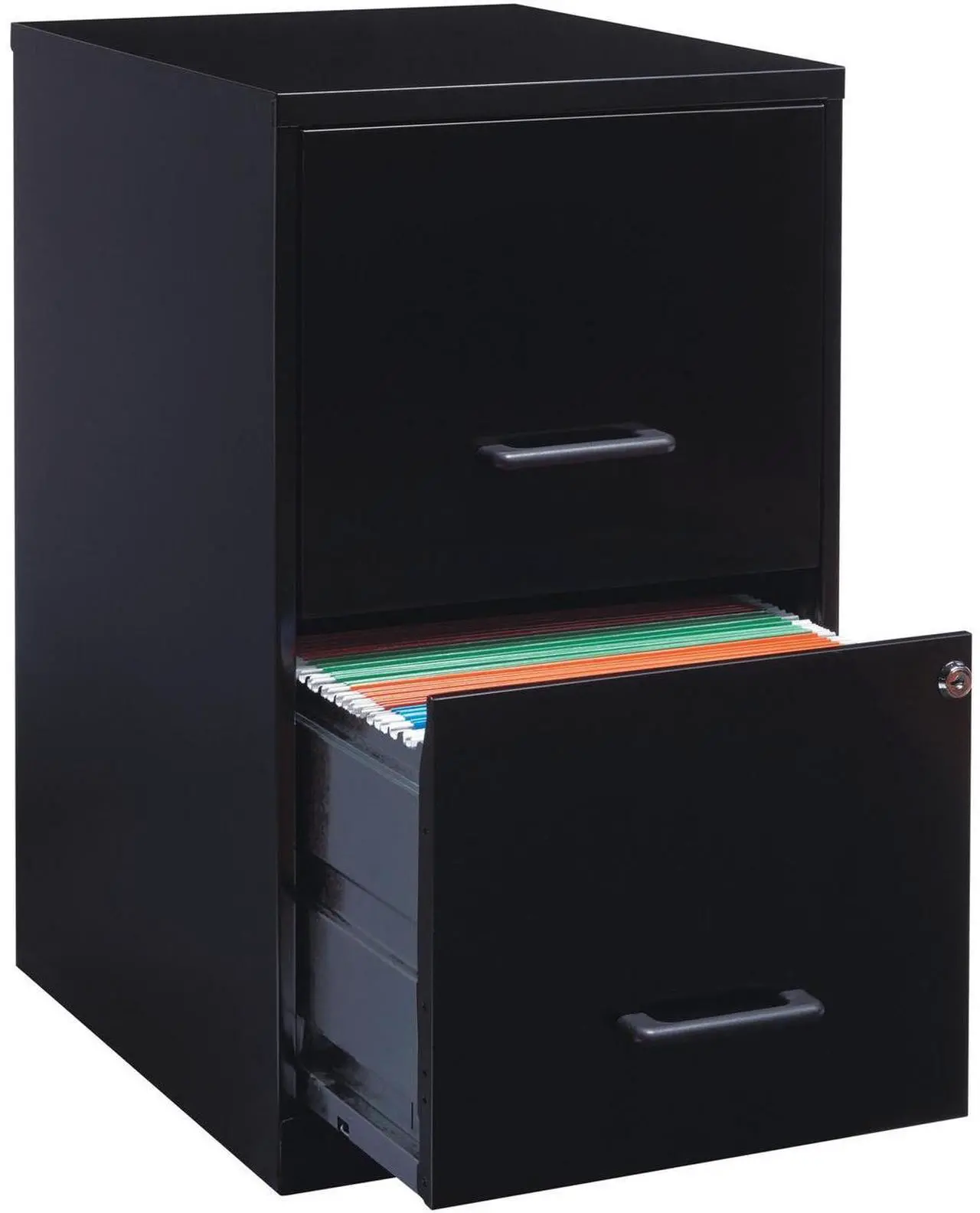 Alt view image 8 of 8 - Lorell 14341 18 Deep 2-Drawer File Cabinet, Black