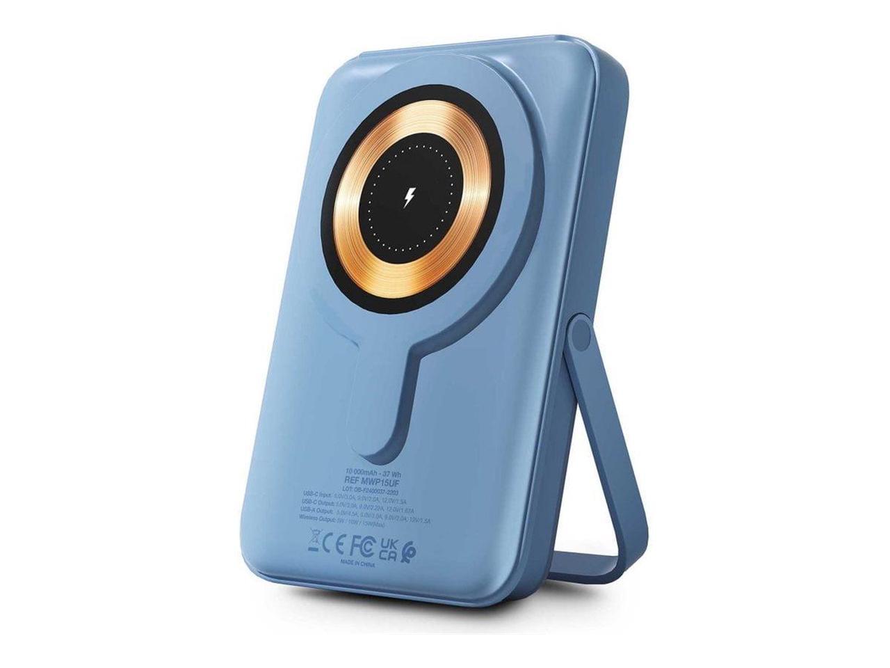 Alt view image 3 of 3 - Urban Factory Magnee 10000 mAh Power Bank - For Smartphone - 10000 mAh - 4.50 A, 3 A, 2.22 A, 1.67 A, 2 A, 1.50 A - USB Type-C Connector - 2 x USB - Allure Blue