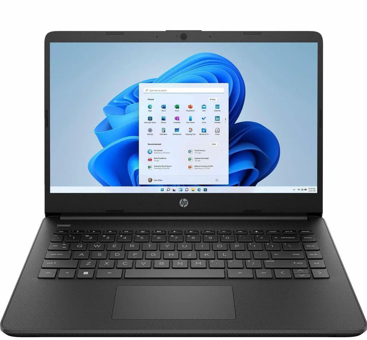 Alt view image 7 of 7 - HP 14-dq3210nr 14" HD Touchscreen Laptop, Intel Celeron N4500 1.1GHz, 4GB RAM, 64GB eMMC, Windows 11 Home S Mode, Jet Black