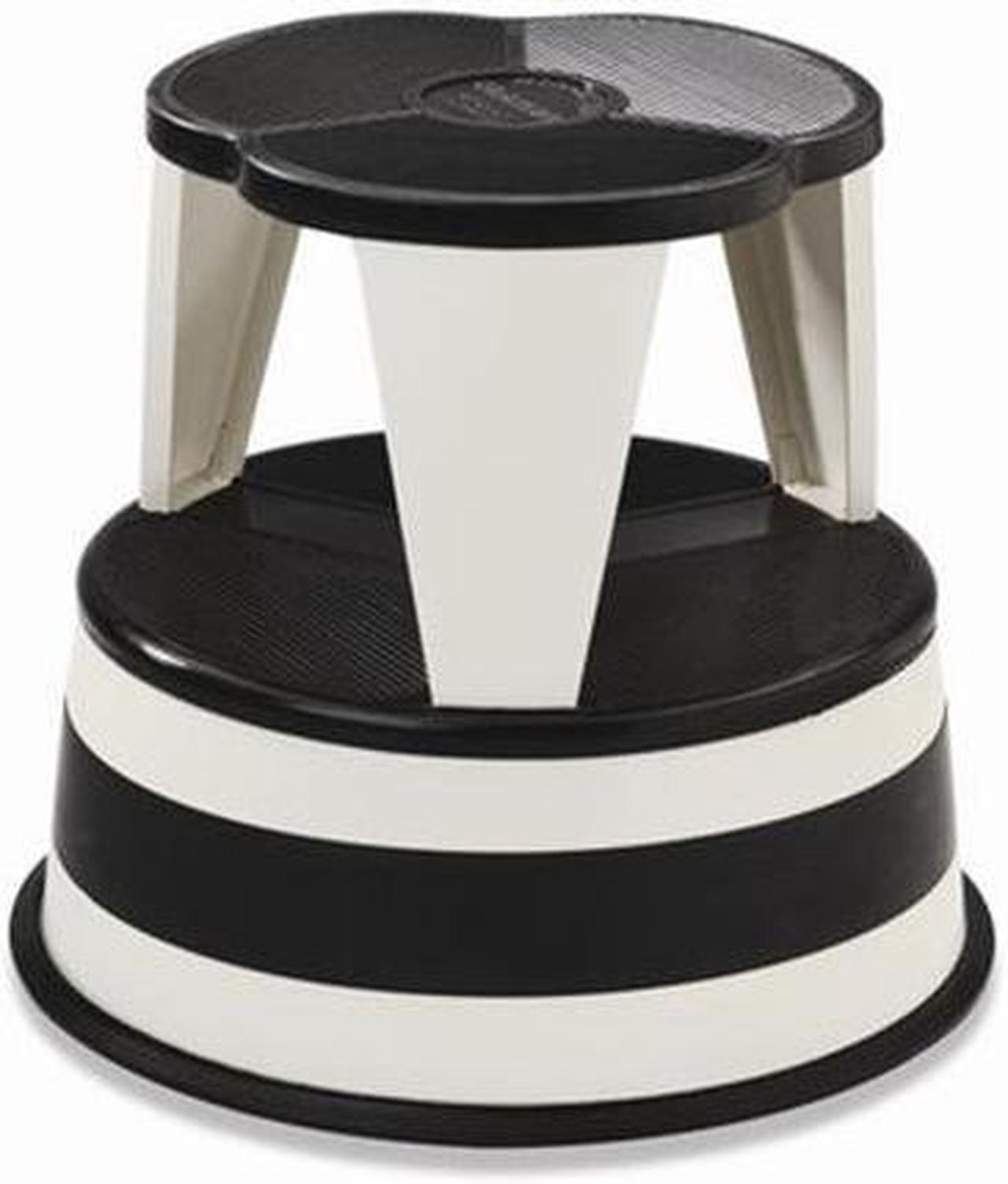 Alt view image 2 of 9 - Cramer Kik-Step Steel Step Stool 350 lb cap 16" dia. x 14 1/4h Silver 100101