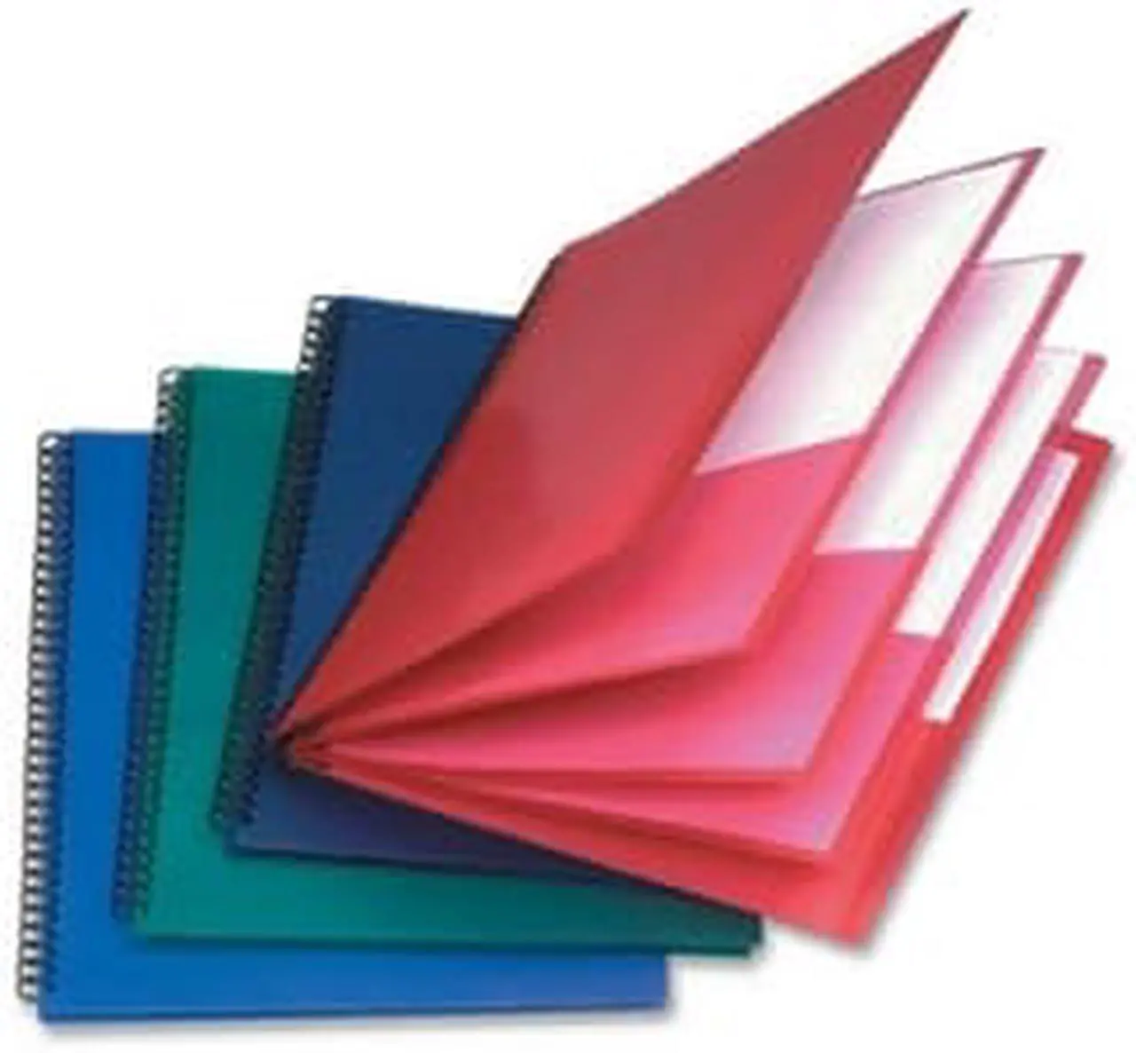Alt view image 2 of 8 - TOPS Products 8-Pocket Folder Wire Bind Letter 200 Sh Capacity Assorted 5740404