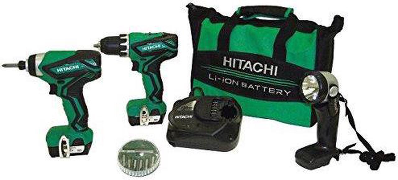 Alt view image 2 of 8 - Hitachi KC10DFL2 12V Peak Li-Ion 3-Tool Combo Kit