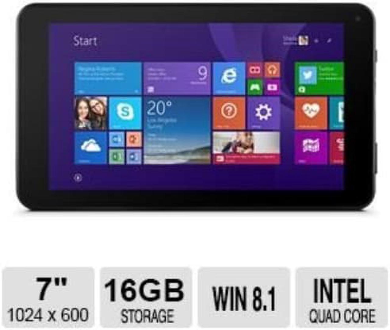 Alt view image 3 of 15 - Ematic EWT716-BL 1GB Memory 16GB Flash Storage 7.0" 1024 x 600 Tablet Windows 8.1 64-Bit Black
