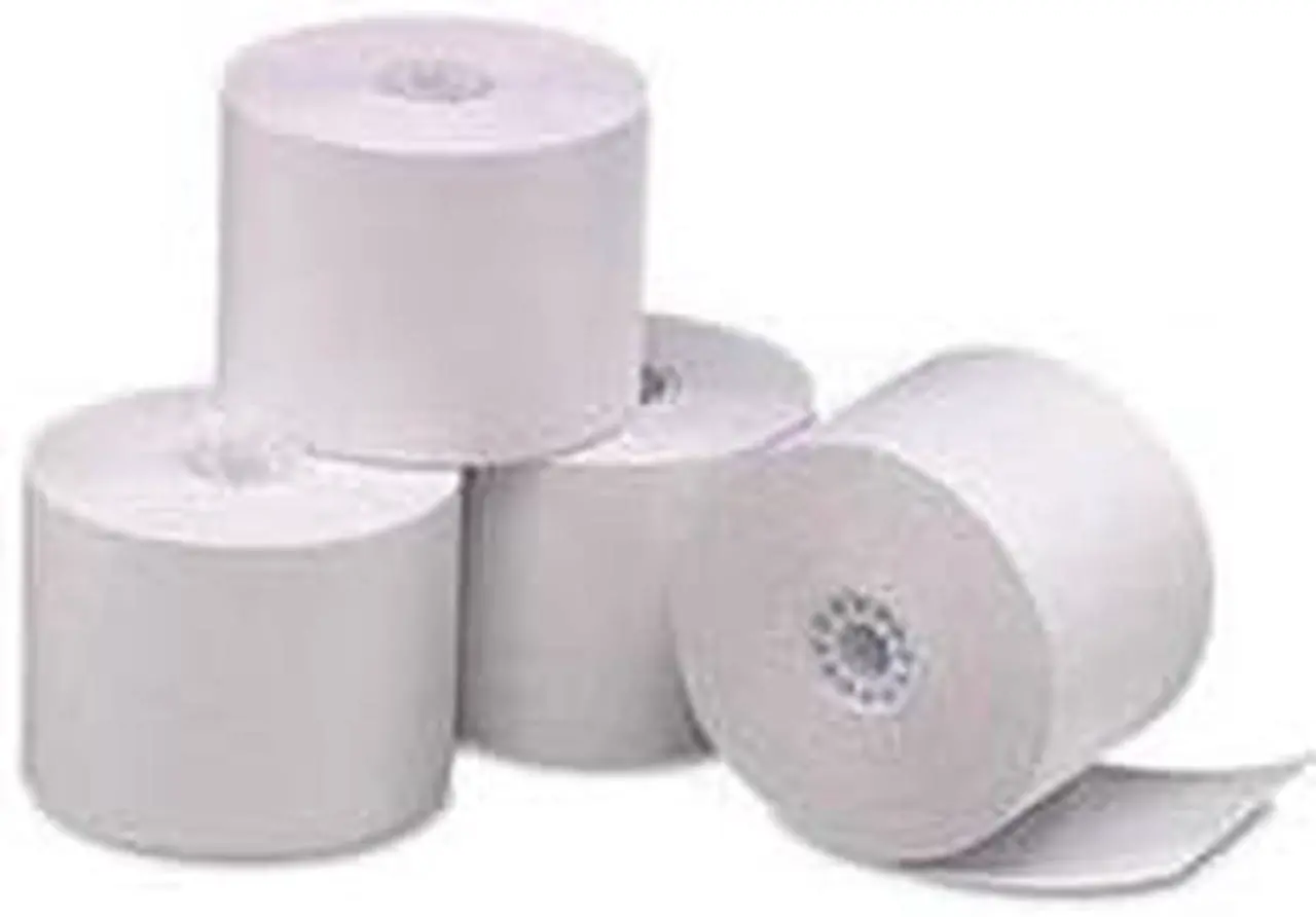 Alt view image 2 of 4 - PM Company 05212 Single Ply Thermal Cash Register/POS Rolls, 2 1/4" x 165 ft., White, 6/Pack, 1 Pack