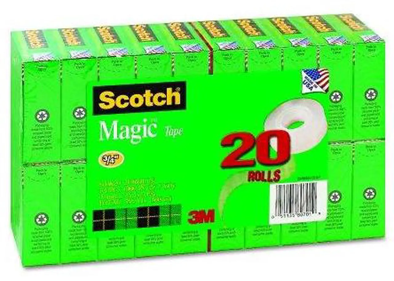 Alt view image 2 of 3 - Magic Tape Value Pack, 3/4" X 1000", 1" Core, Clear, 20/Pack