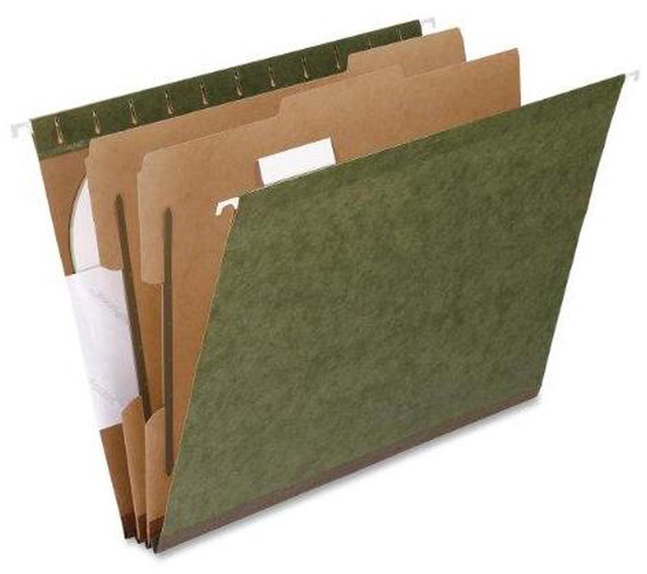 Alt view image 4 of 14 - Tops Pendaflex 59254 2   Expansion Hang Folders  Letter  6-Section  GN  10/box