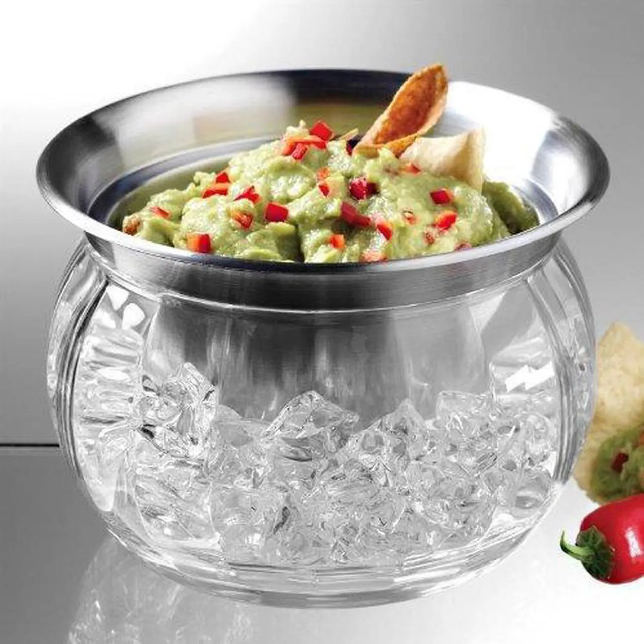 Alt view image 2 of 5 - Prodyne 3-pc. ICED Chip and Dip Set