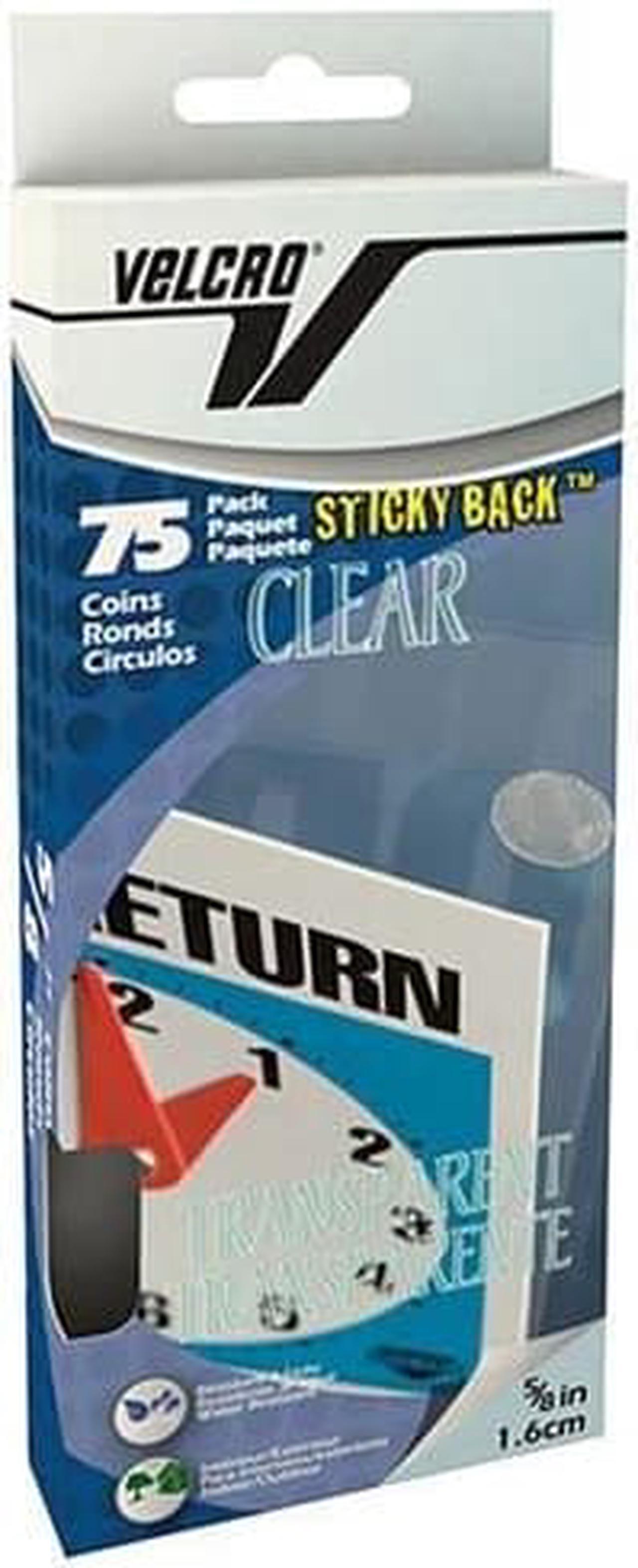 Alt view image 2 of 17 - Velcro 91302 Sticky-Back Hook & Loop Fasteners  5/8   Diameter Coins  Clear  75 per Pack