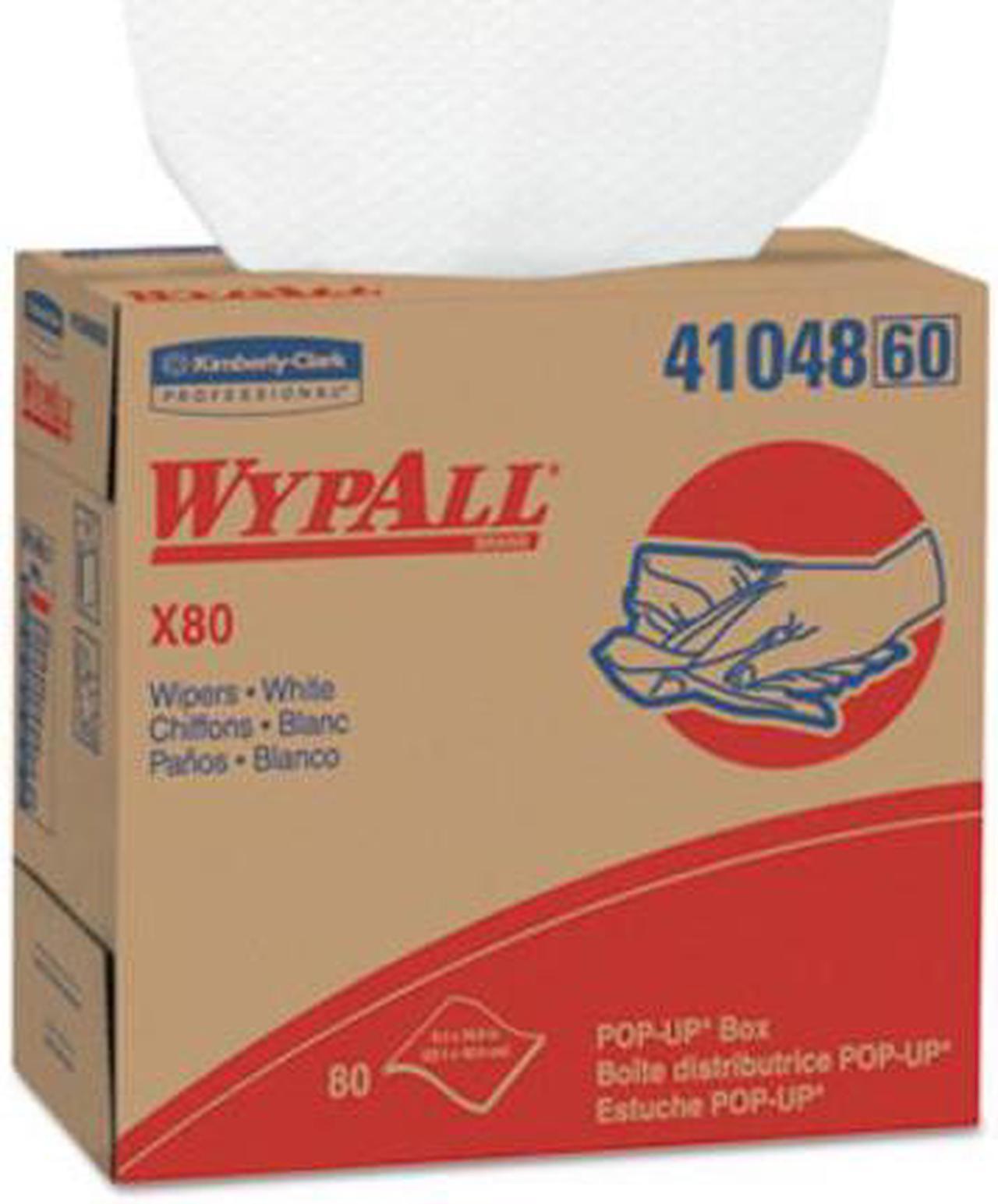 Alt view image 3 of 11 - Kimberly-Clark Professional KCC41048 WYPALL X80 Wipers, 9.13" x 16.80", White, POP-UP Box