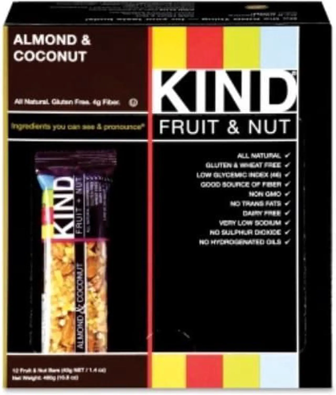 Alt view image 2 of 11 - Fruit & Nut Almond and Coconut  - Box - KIND Healthy Snacks - 12 Bars - Box