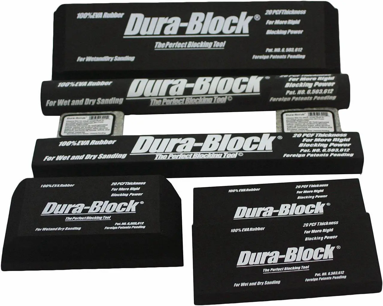 Alt view image 3 of 10 - Durablock Set 6pc - Flexible EVA Foam Wet or Dry Autobody Sanding Blocks Kit for Automotive Bodywork