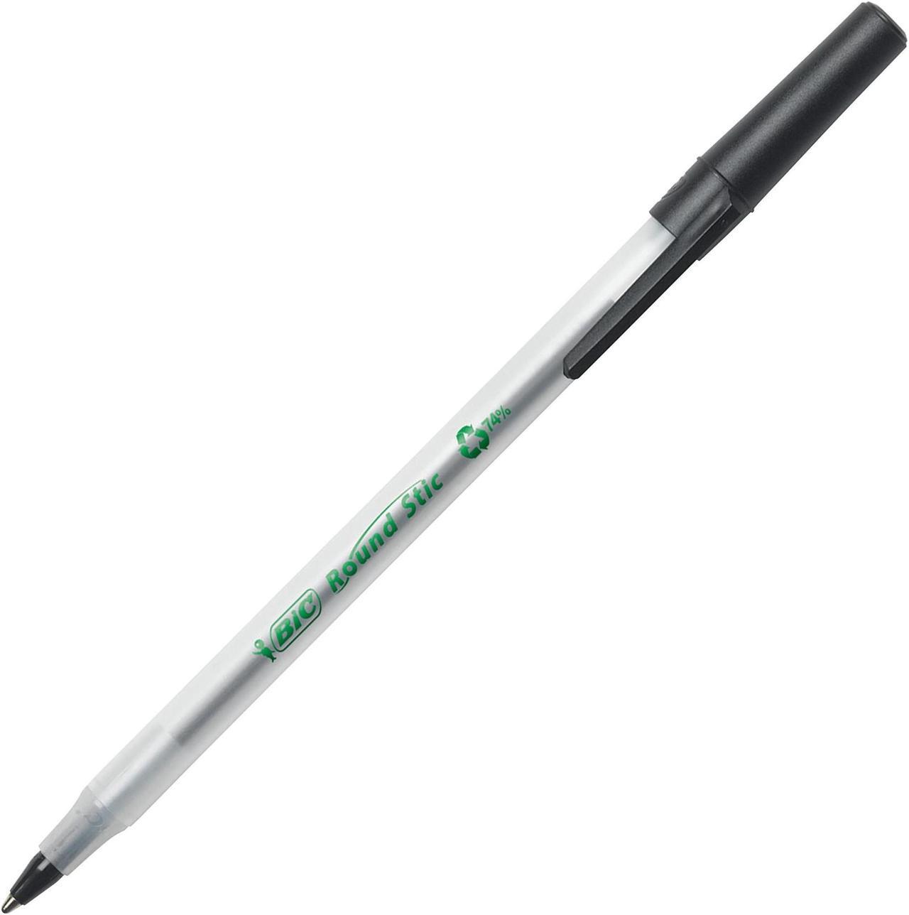 Main image of BIC Ecolutions Round Stic Ballpoint Pen Black Ink 1mm Medium 50/Pack GSME509BK