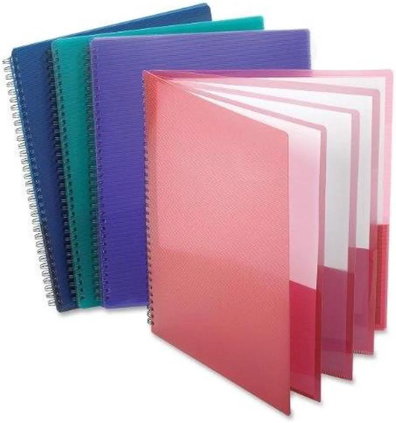Alt view image 7 of 8 - TOPS Products 8-Pocket Folder Wire Bind Letter 200 Sh Capacity Assorted 5740404