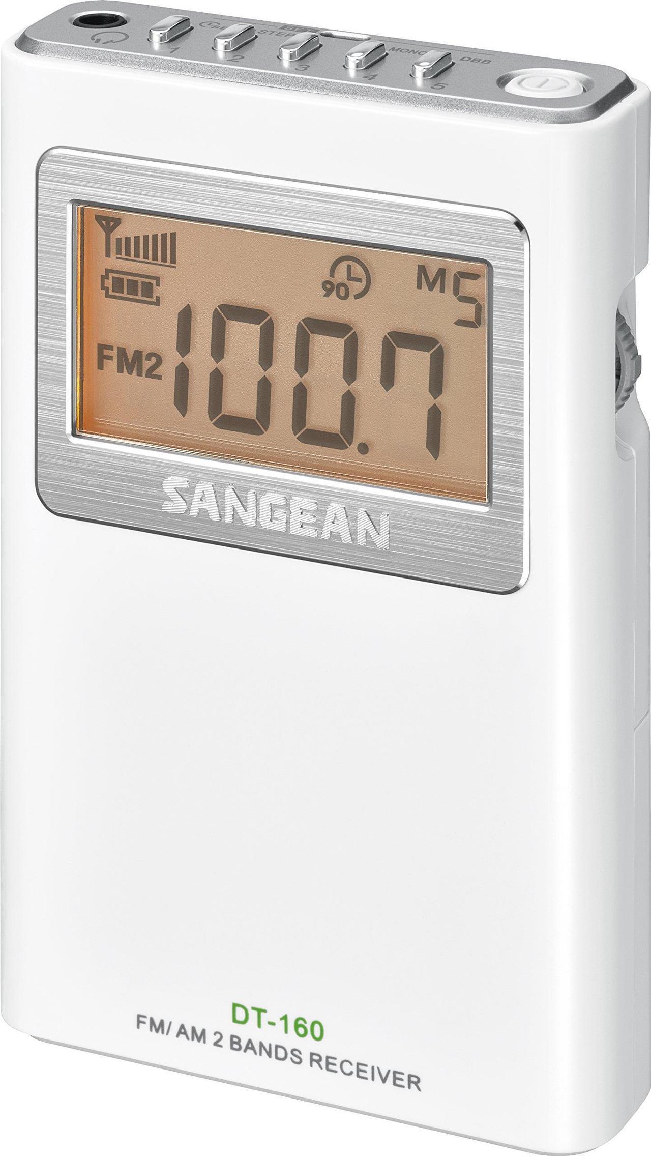 Main image of Sangean AM FM Stereo Pocket Radio White DT-160