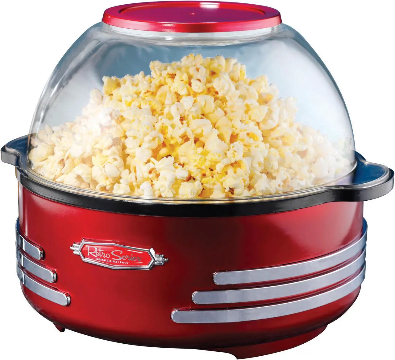 Alt view image 8 of 8 - NOSTALGIA ELECTRICS SP300RETRORED Red Retro Series Stirring Popcorn Maker