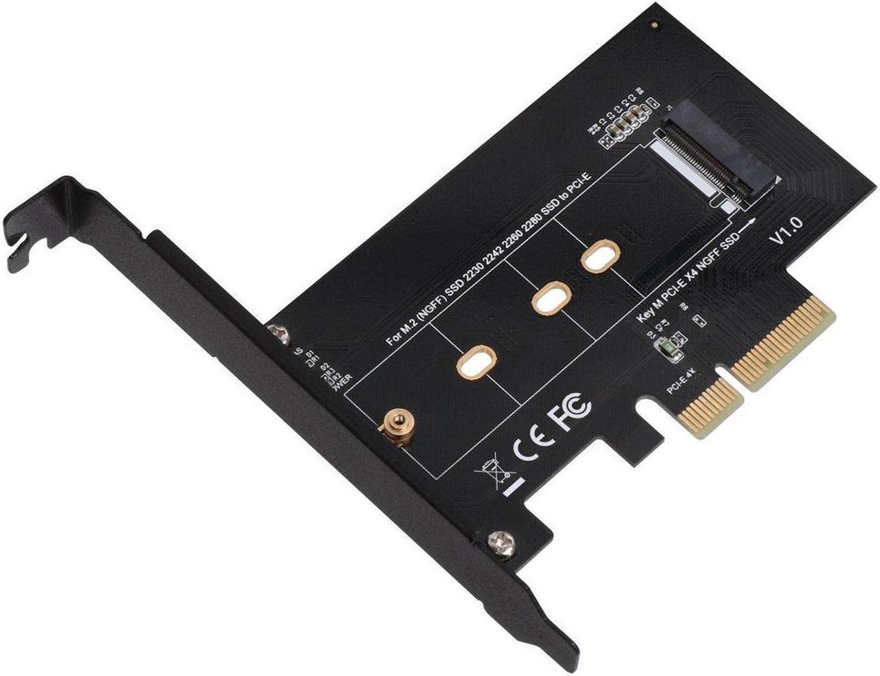 ADDS ONE M.2 PCIE SSD (M KEY, NVME, AHCI) TO YOUR PCIE EQUIPPED DESKTOP COMPUTER