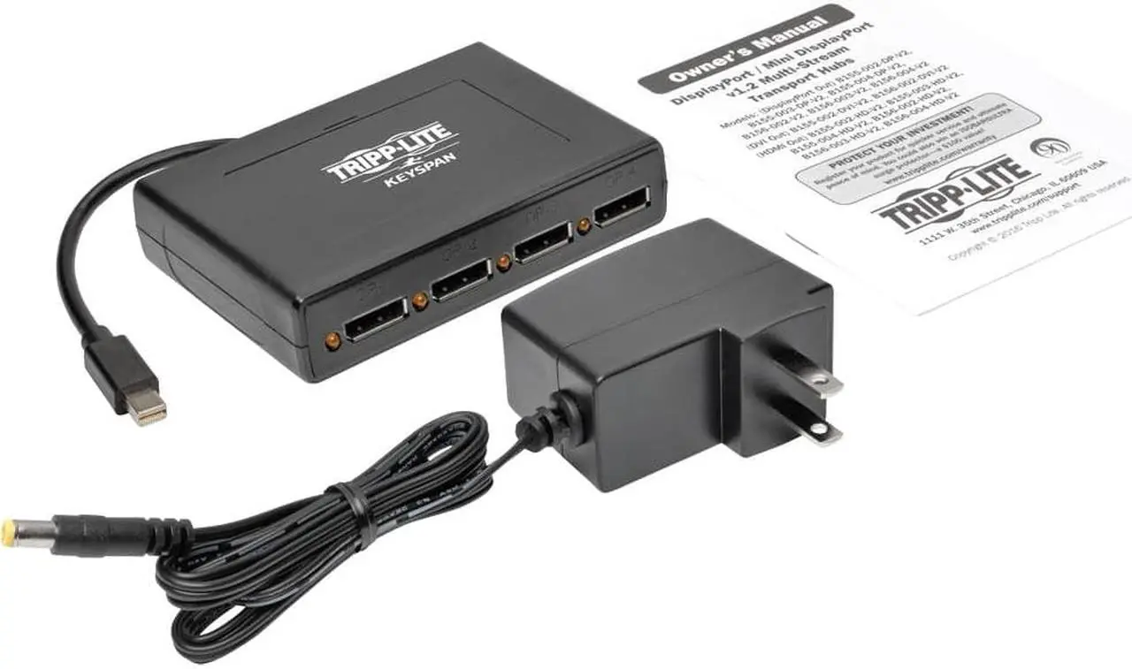 Alt view image 5 of 8 - Tripp Lite 4-Port Mini Displayport To Displayport Multi Stream Transport Hub