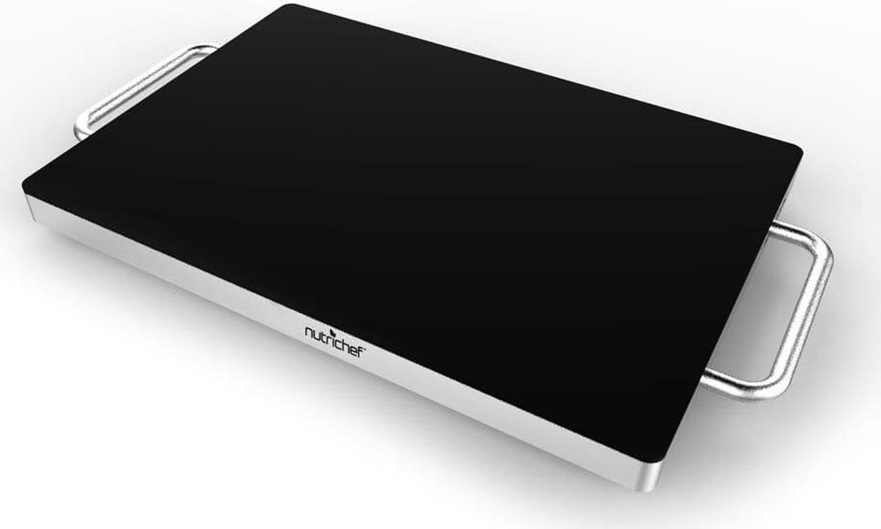 Alt view image 4 of 9 - NUTRICHEF  Nutrichef Electric Warming Tray / Food Warmer with Non-Stick Heat-Resistant Glass Plate