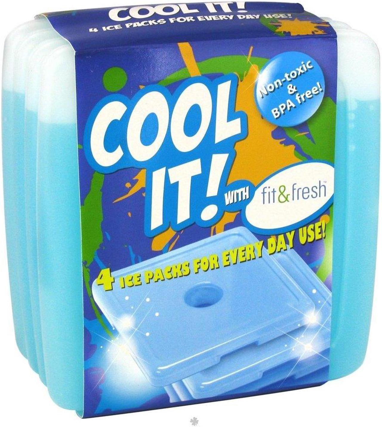Alt view image 7 of 9 - Fit & Fresh Cool Coolers Blue Reusable Slim Ice Packs-For Lunch Boxes or Coolers