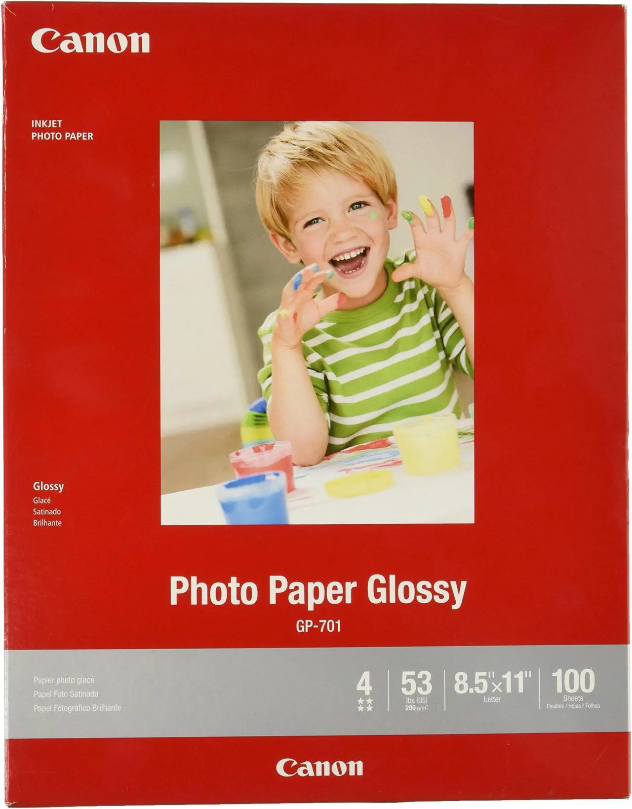 Alt view image 3 of 14 - Canon Glossy Photo Paper GP-701 Inkjet Print 8 1/2" x 11" - Glossy - 100 Sheet