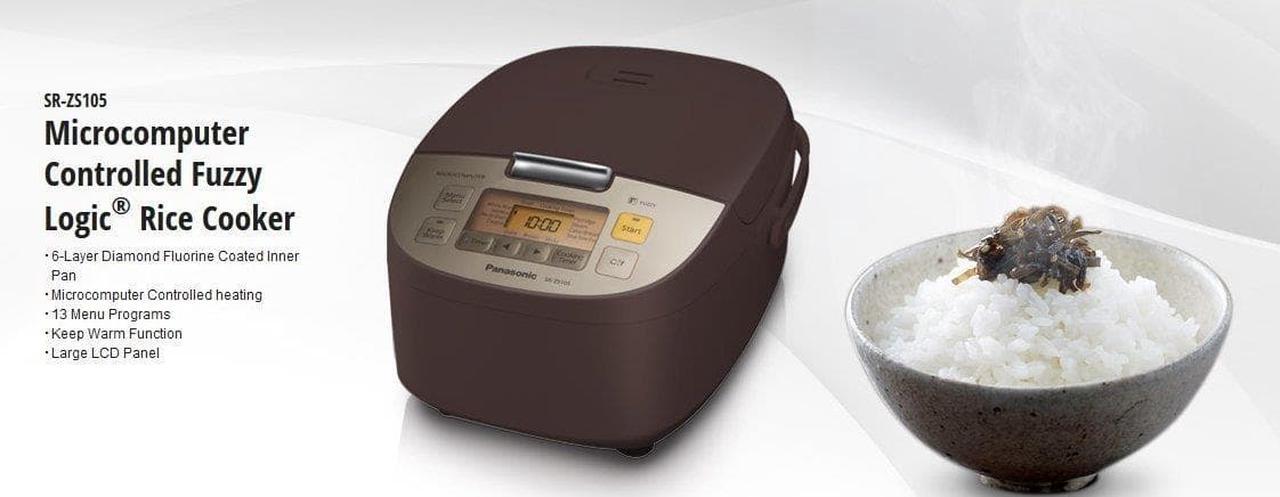 Alt view image 6 of 6 - Panasonic Rice Cooker - SRZS105 - 5-cup, Microcomputer Controlled Fuzzy Logic
