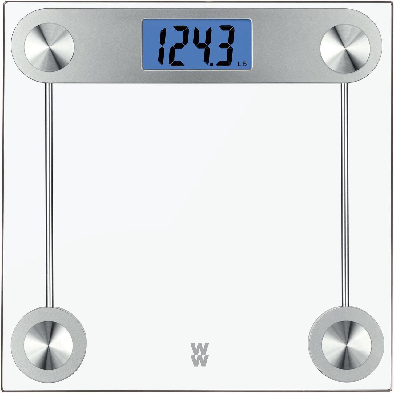 Alt view image 2 of 2 - Conair WW26 Weight Watchers Digital Glass Scale with Blue Backlight Display