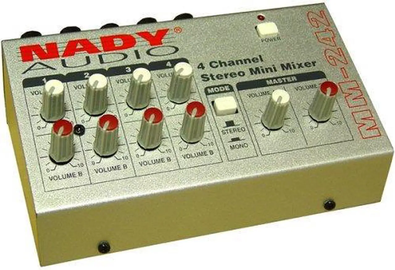 Alt view image 5 of 16 - Nady MM-242 4-Channel Mini Mixer