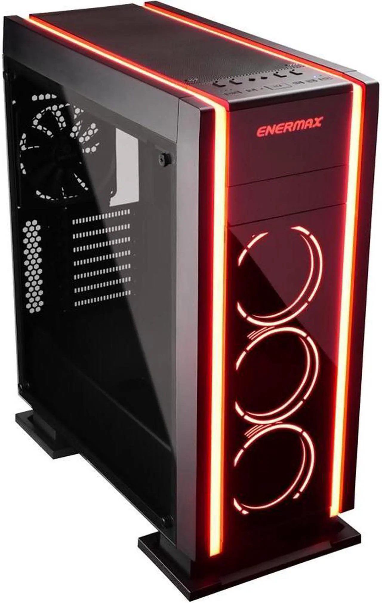 Alt view image 13 of 14 - Enermax Saberay RGB Mid Tower Gaming Case with Tempered Glass Panel, 3x  120mm T.B. RGB Fans and 1x 140mm Fan Pre- installed, ECA3500BA-RGB