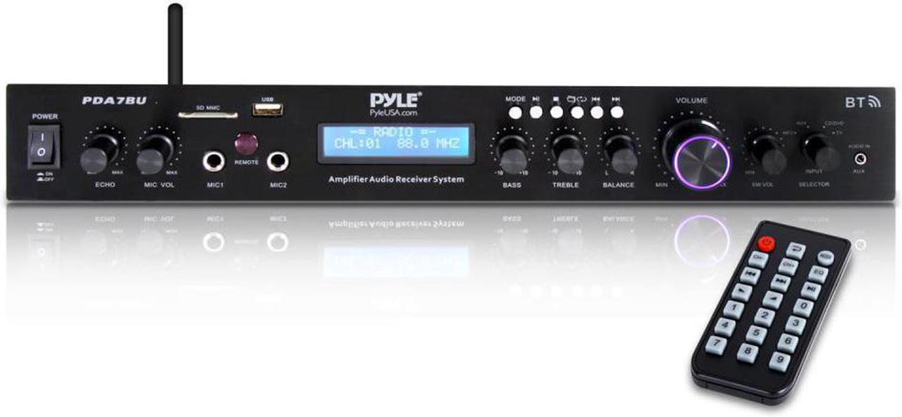Alt view image 2 of 12 - Pyle Home Theater Amplifier Audio MP3/USB/SD/AUX/FM Black Receiver Sound System with Bluetooth Wireless Streaming