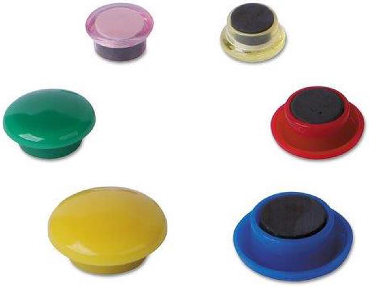Alt view image 2 of 9 - Universal Assorted Magnets Plastic 5/8" dia 1" dia 1 5/8" dia Asst Colors 30/Pack 31250