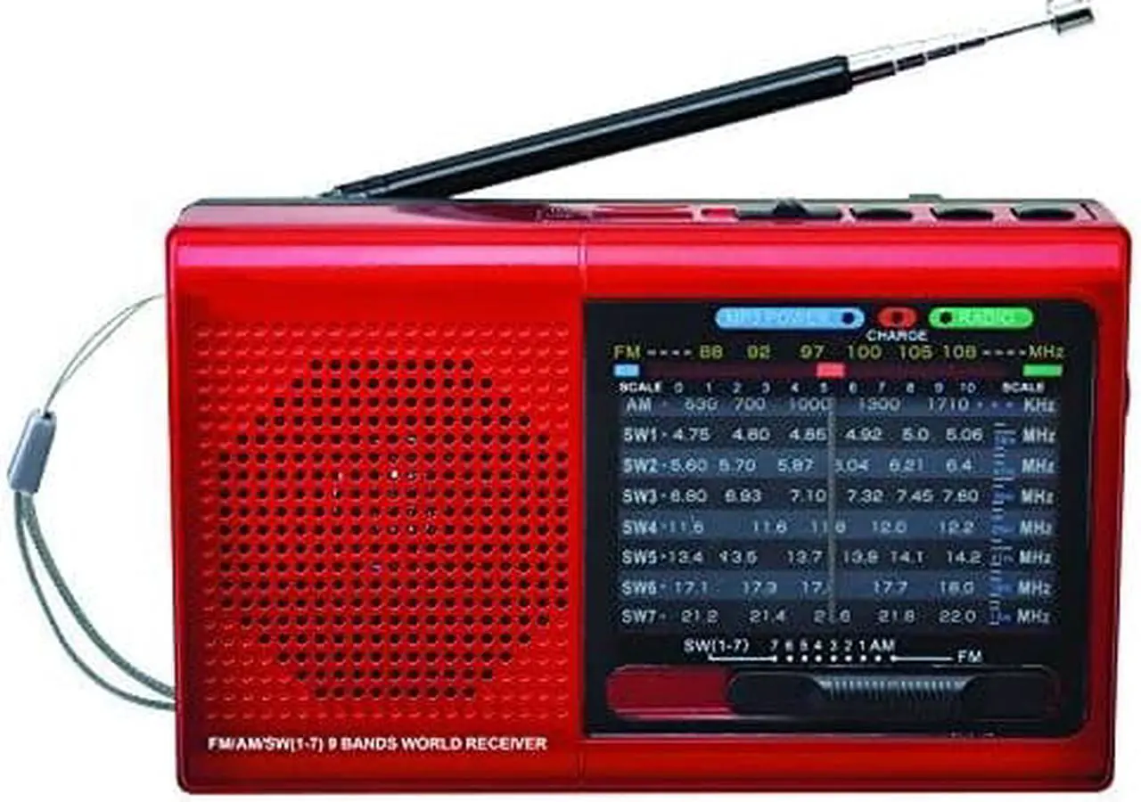 Alt view image 6 of 14 - 9 BAND BT/USB/SD RDIO RED