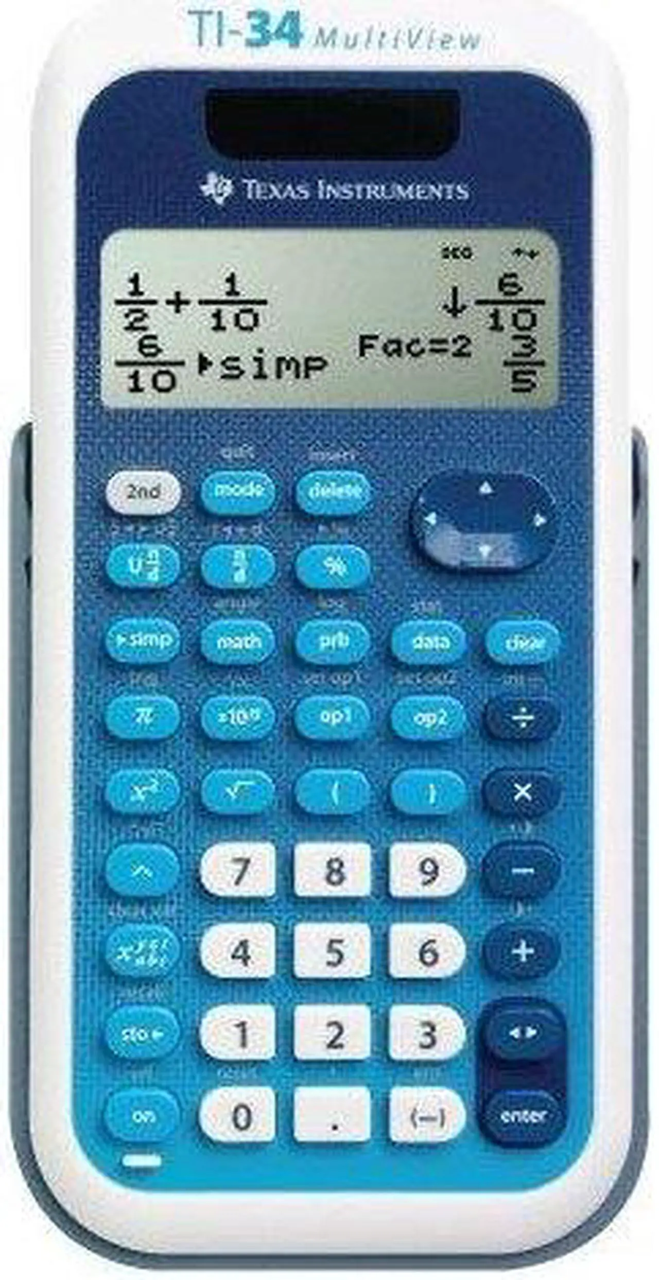 Main image of Texas Instruments TI-34 MultiView Scientific Calculator - White, Blue