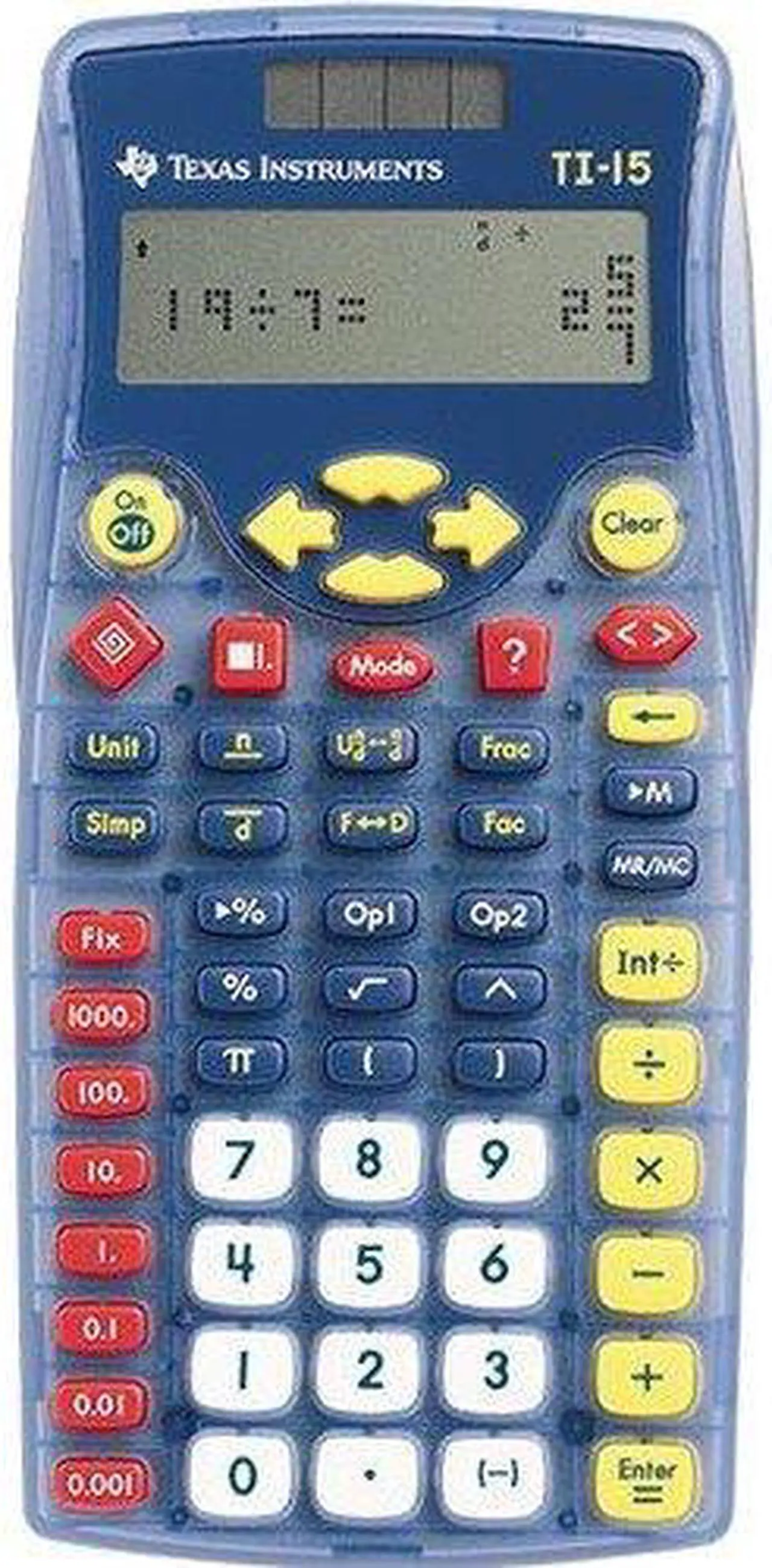 Main image of Texas Instruments TI-15 Explorer Elementary Calculator - Light Blue, Blue