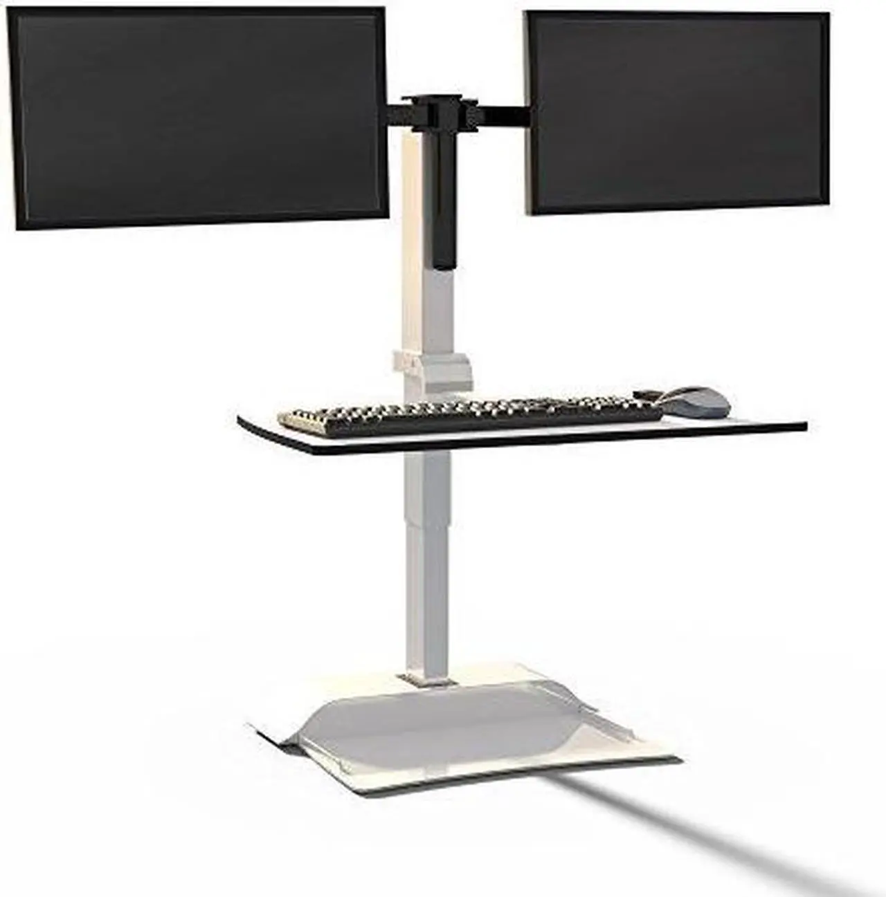 Main image of Safco 2193WH Soar by Safco Electric Desktop Sit/Stand - Dual Monitor Arm