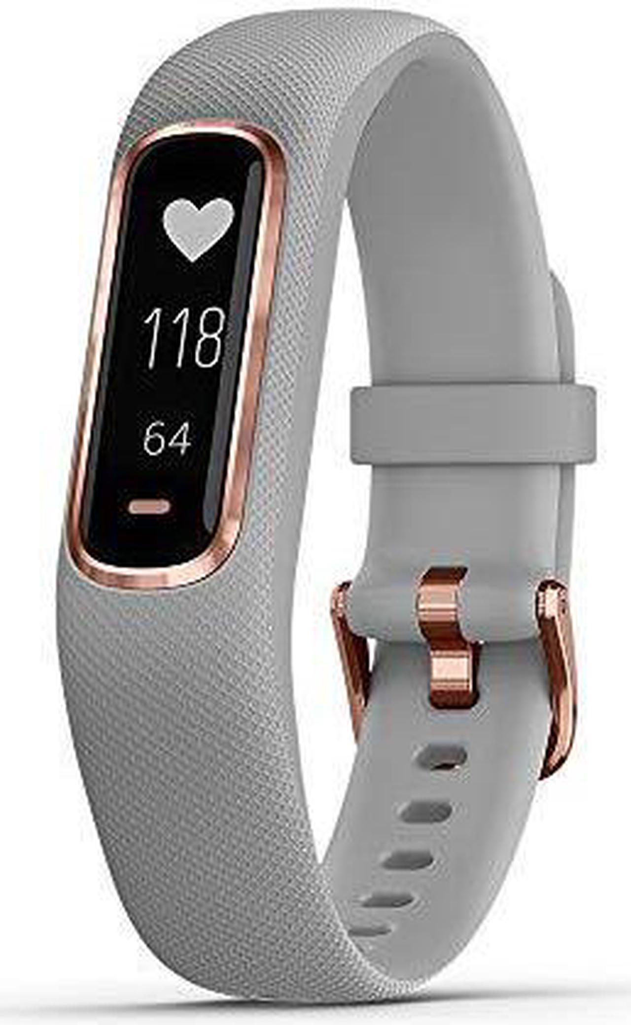 Main image of Garmin Vivosmart 4 Gray with Rose Gold Hardware Small/Medium Size (010-01995-12)