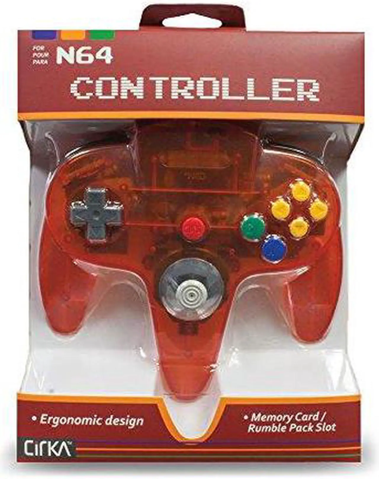 Alt view image 2 of 2 - Cirka CIrka N64 Controller M05786-FI Fire