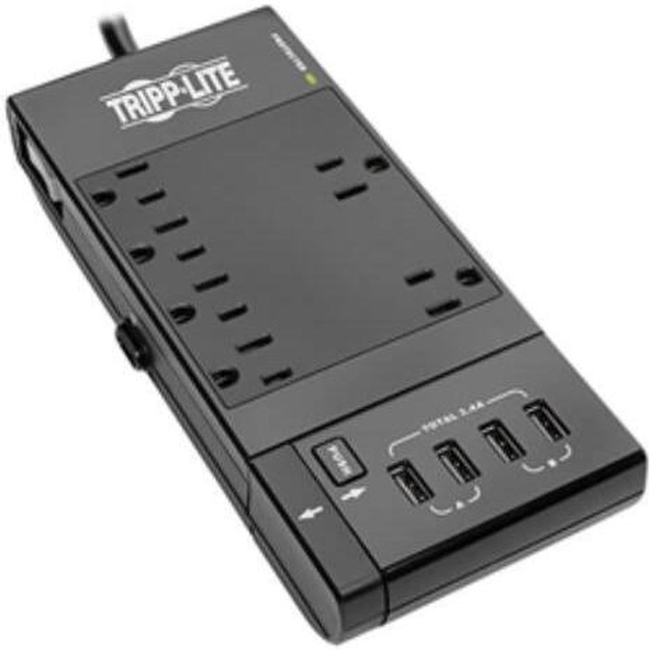 Alt view image 6 of 10 - Tripp Lite TLP806TELTAA 8-Outlet Surge Suppressor/Protector