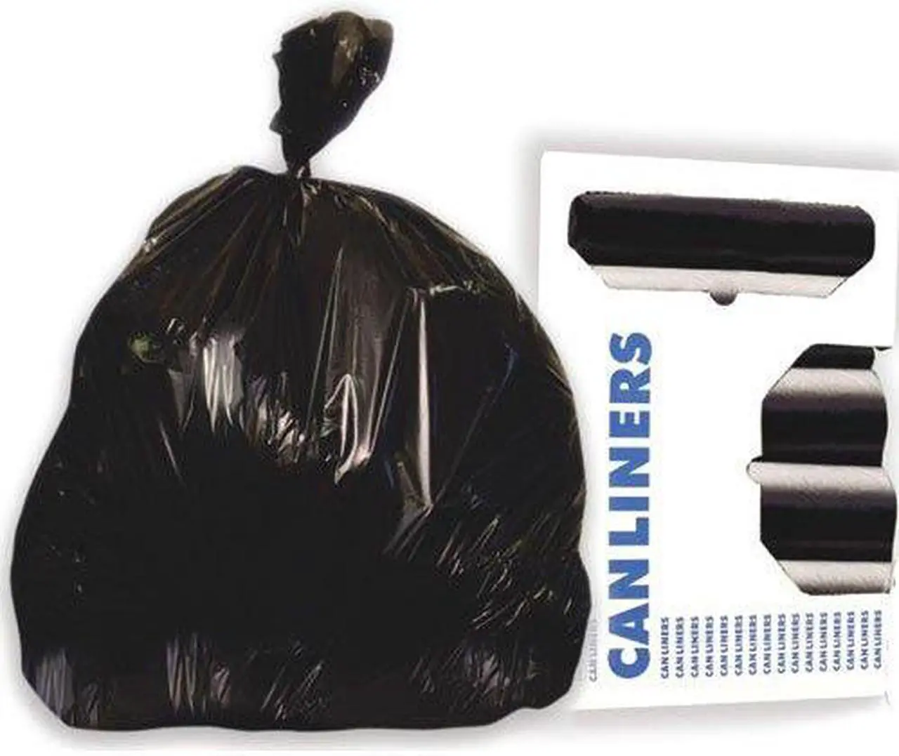 Alt view image 4 of 5 - Boardwalk 404622BLK High-Density Can Liners, 40 x 46, 45-Gal, 19 Micron Equivalent, Black, 25/Roll, 1 Roll