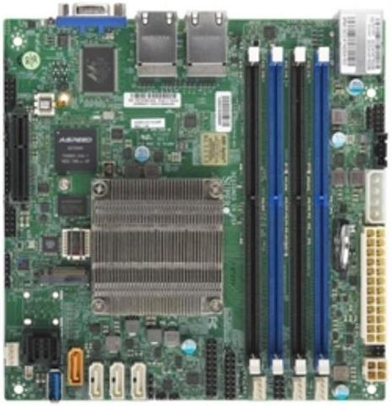 Alt view image 3 of 9 - Supermicro A2SDI-4C-HLN4F-O Intel Atom C3558/ DDR4/ SATA3&USB3.0/ M.2/ V&4GbE/ Mini-ITX Motherboard & CPU Combo