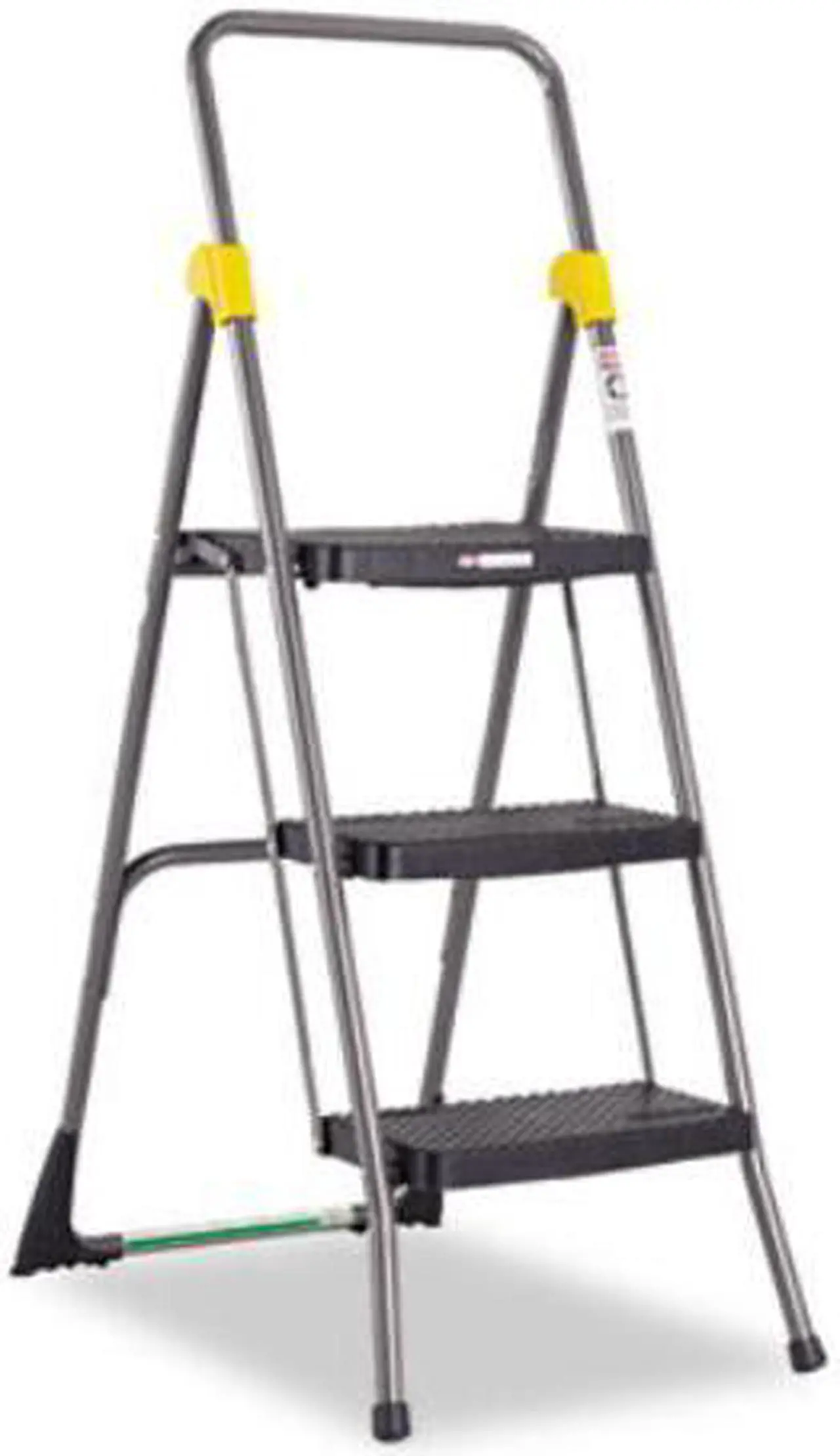 Alt view image 4 of 5 - Cosco Commercial 3-Step Folding Stool 300lb Cap 20 1/2w x 32 5/8d x 52 1/8h Gray