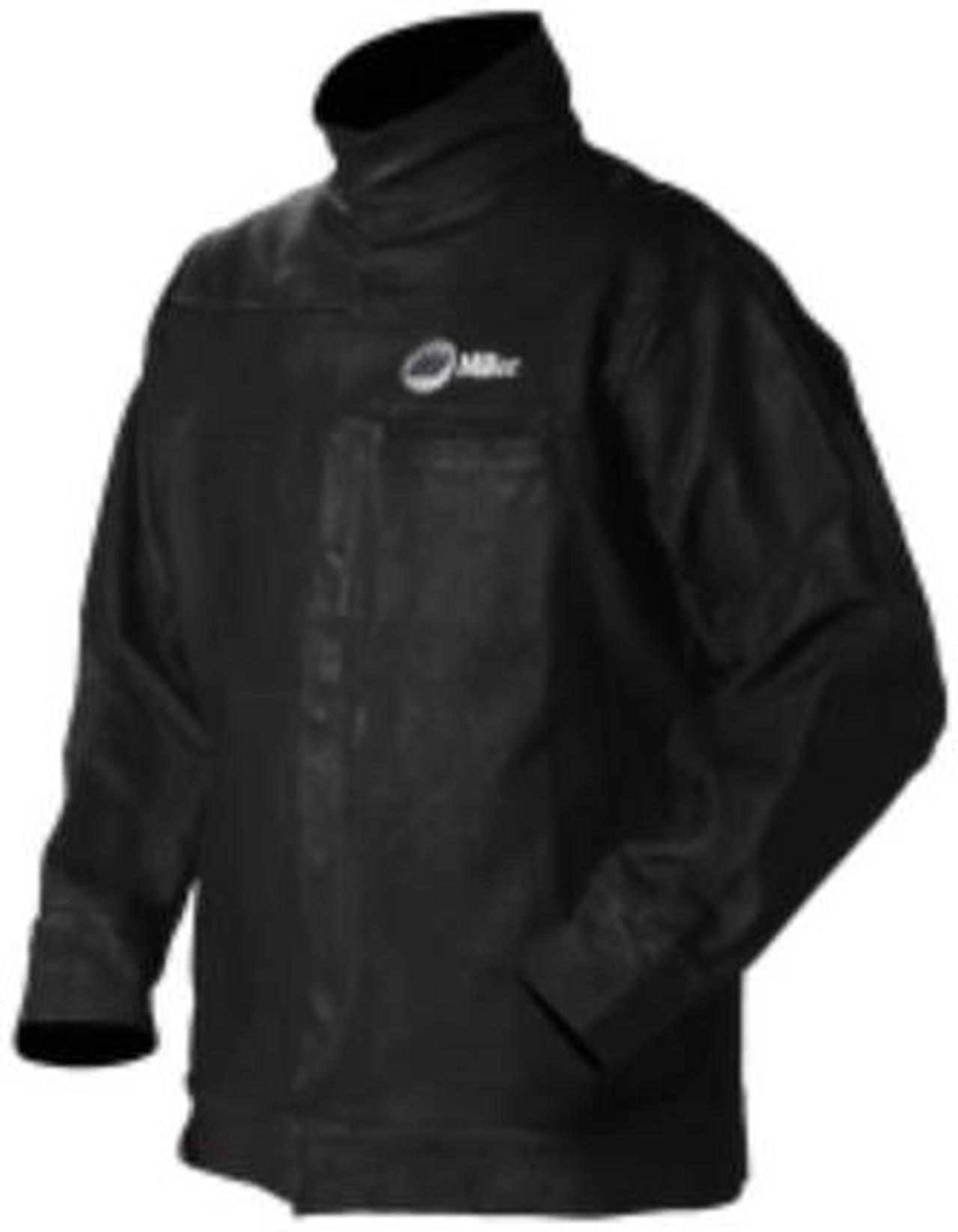 Main image of MILLER ELECTRIC 273216 Welding Jacket,2XL,30" L,Gray,Leather
