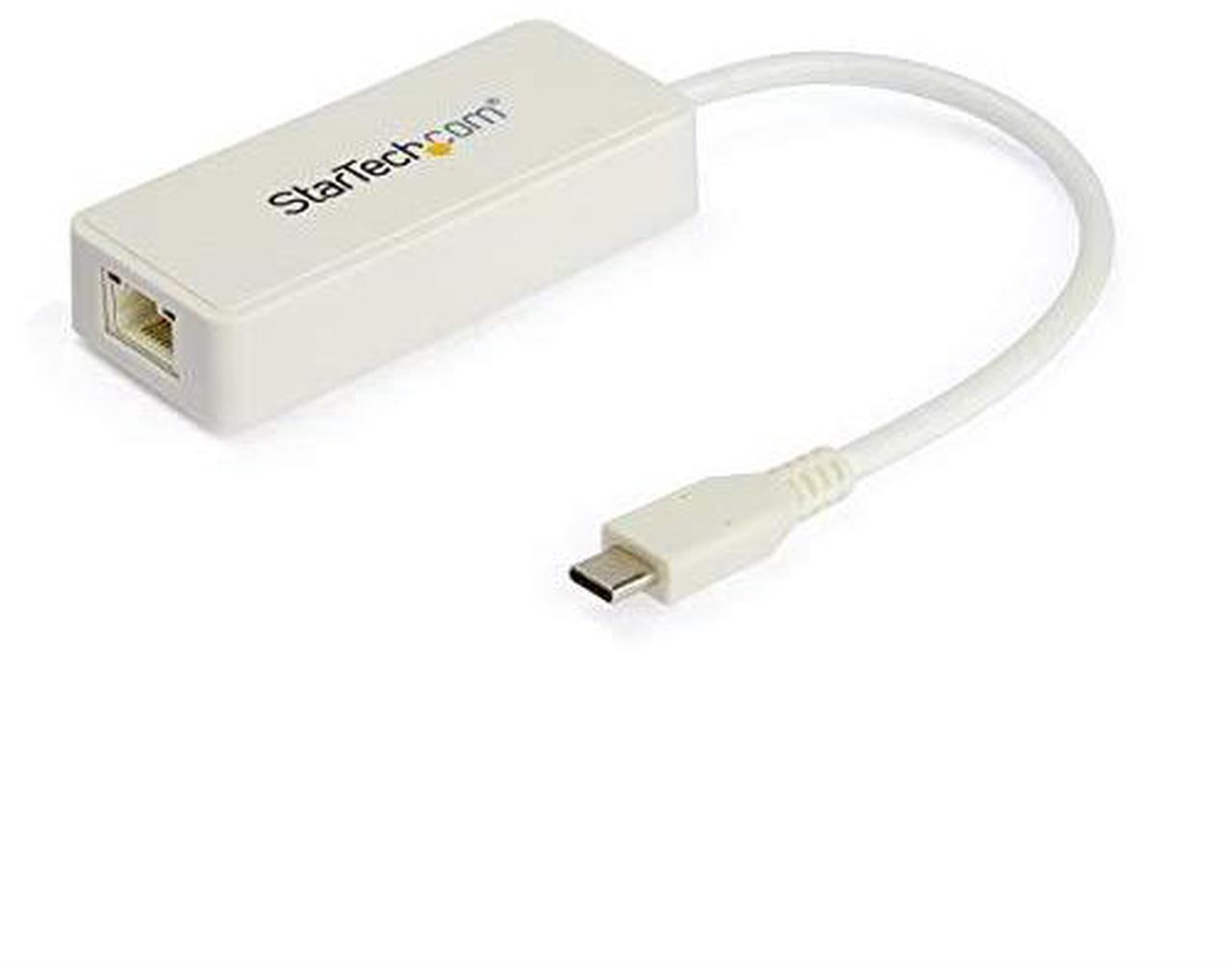 StarTech.com US1GC301AUW USB-C Ethernet Adapter with Extra USB 3.0 Port - White