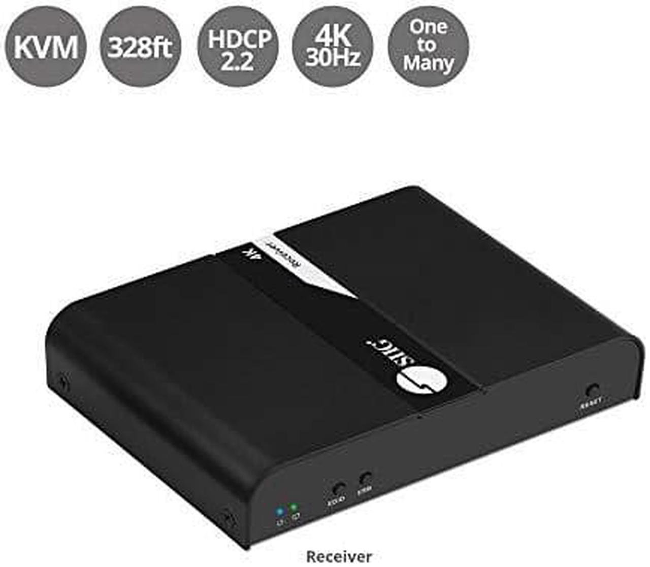 Alt view image 8 of 13 - SIIG HDMI 4K30Hz KVM over Cat 6 Extender Receiver CEH25L11S1