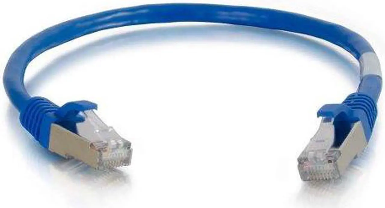 Main image of C2G 00973 C2G 6in Cat6a Snagless Shielded (STP) Network Patch Cable - Blue - Category 6a for Network Device - RJ-45 Male - RJ-45 Male - Shielded - 10GBase-T - 6in - Blue