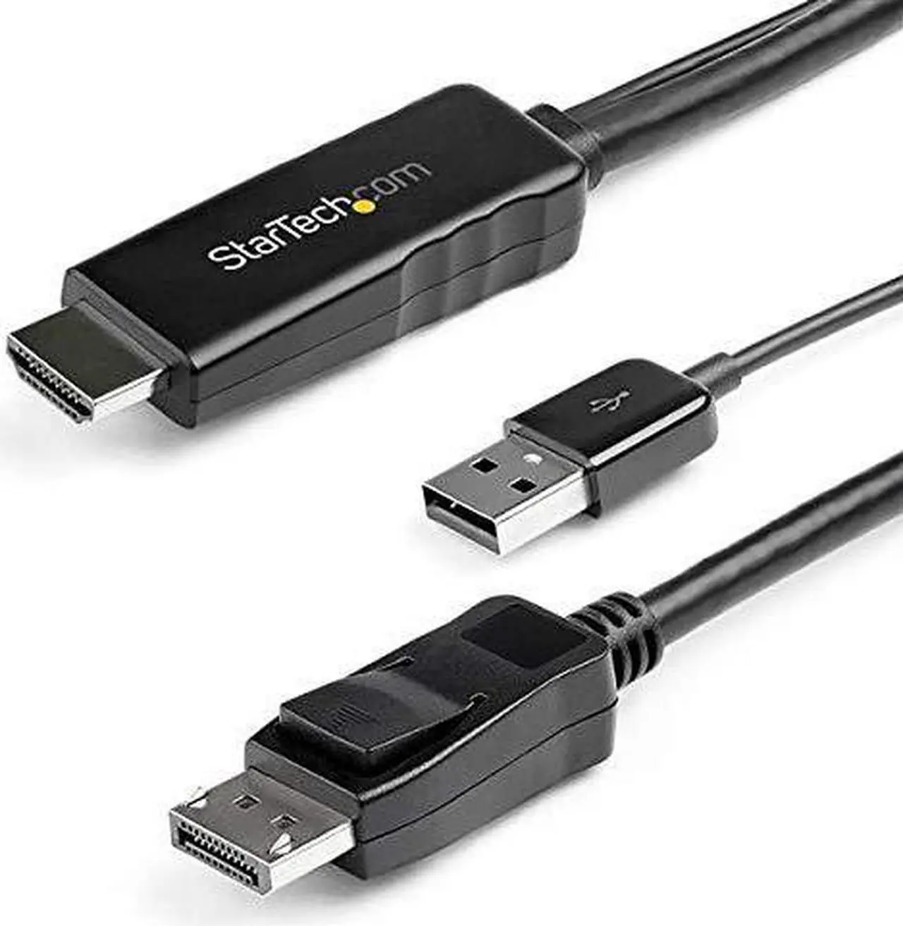 Alt view image 2 of 13 - StarTech.com 3 m 9.8 ft. HDMI to DisplayPort Cable 4K 30Hz USB-powered Active HDMI to DisplayPort Cable HD2DPMM10 HD2DPMM3M