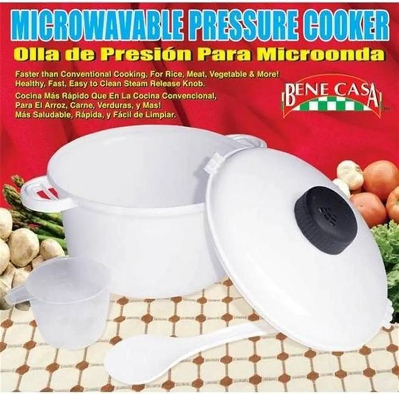 Main image of Bene Casa 16330 Easy Microwave Rice and Pressure Cooker