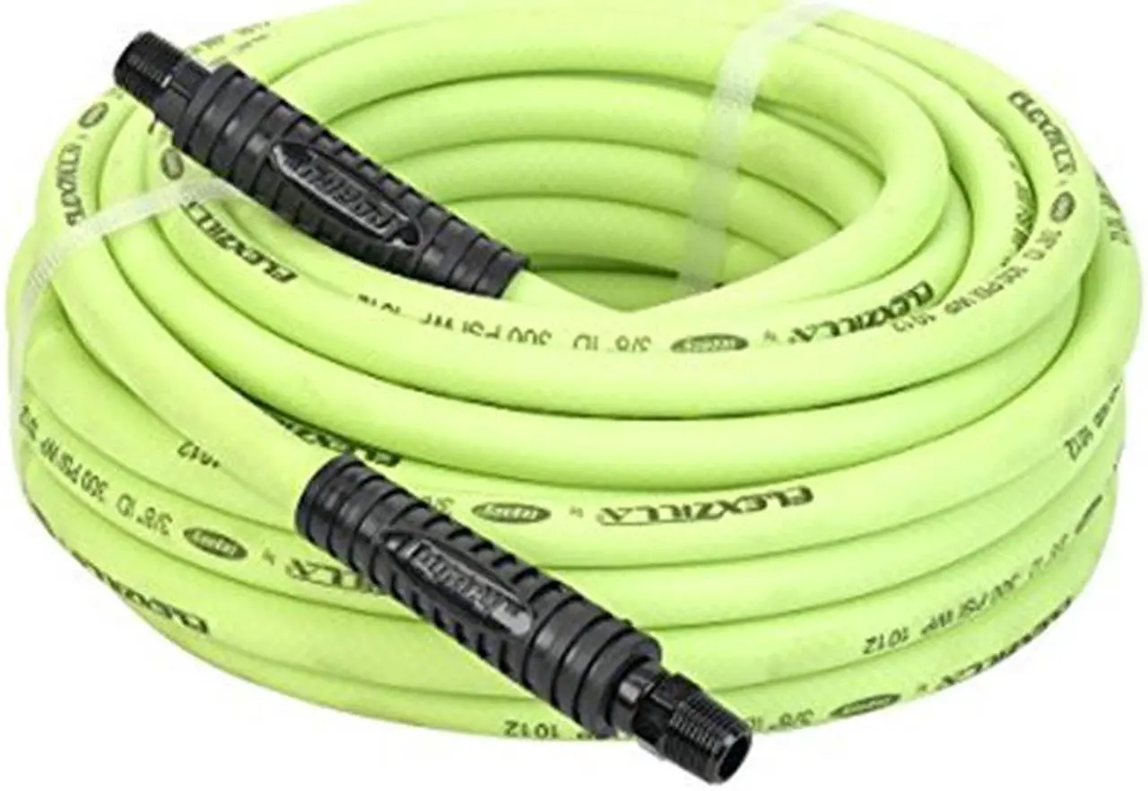 Main image of Legacy HFZ3850YW3 Flexzilla 3/8" x 50 Lightweight Heavy Duty ZillaGreen Air Hose (3/8" MNPT ends)